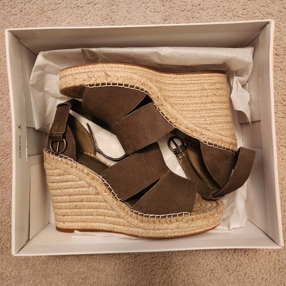 Treasure & Bond Olive Wedge Sandal (Brand New)